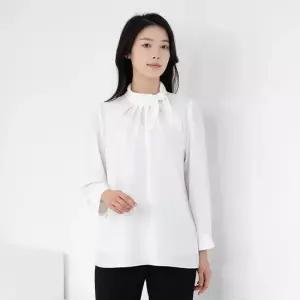 엄마옷 언발리본 핀턱 정장블라우스 1GHJ24187 중년여성 마담 60 70대  빅사이즈 할머니