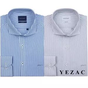 [예작]긴소매 슬림핏 스판 스트라이프 와이드카라 YJFSBS167_s