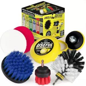 자동차 액세서리 청소용 나일론 드릴 브러시 부착물 카펫 트럭 내부 패브릭 휠 림 유리 욕조 샤워기 타일