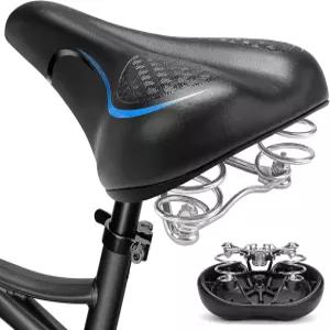 내부 충격 흡수 서스펜션이 있는 프록스빅 편안한 자전거 시트 남성용 소프트 메모리 폼 패딩 산악