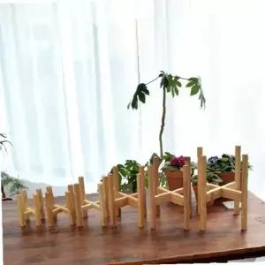 ksr 사각 원목 화분 받침대 우드스텐드 13cm 화분용