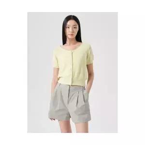 [국내매장정품] 에잇세컨즈 8SECONDS U넥 반소매 가디건 카디건 라이트그린 (11485AAY1L) 11485AAY1L 17673