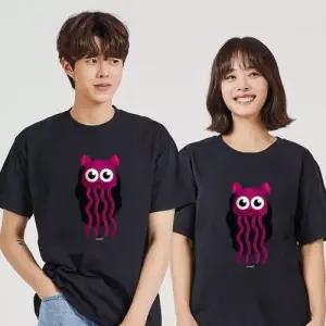 키밍 맨투맨 후드티 해파리 캐릭터 남자검정반팔 WAE04D4