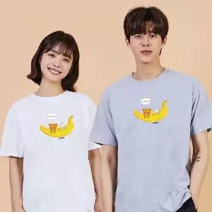 키밍 맨투맨 후드티 바나나 봄커플룩 남자티셔츠 WAE07C4