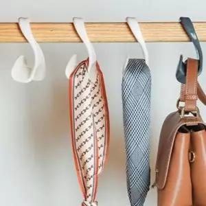 핸드백 넥타이 가방 모자 스카프 소품 정리 걸이 후크 화이트 (WFKAEWT)