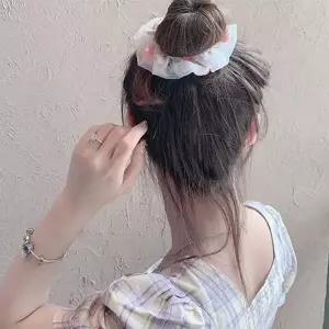 [하프클럽/]꽃자수 스크런치 쉬폰 머리끈 헤어 슈슈 곱창밴드 올