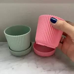 P1 분갈이 플라스틱 빈화분 미니 플분 핑크 원형