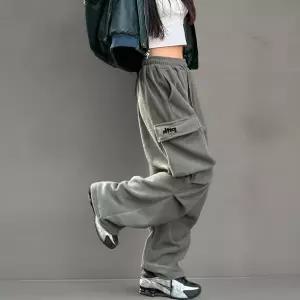 [신세계라이브쇼핑][옷자락] 여성 겨울 루즈핏 파카형 후리스 카고 바지