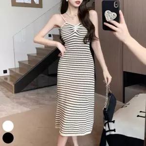 휴양지 여자원피스 니트원피스 미니원피스 여름 끈나시 여름원피스 패션