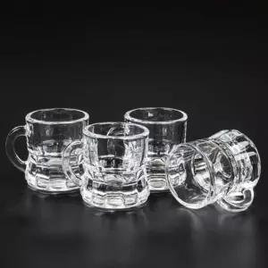 오로라 유리 소주잔 손잡이형 술컵 50ml 유리컵 술잔 (WFKAWEE)