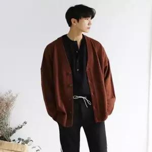 [프로셀러] 남성 3컬러 간절기 기본 브이넥 가을 단추 가디건