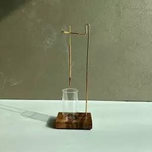 [하프클럽/]유리인센스홀더 우드향받침대 인센스스틱거치대 향받침대 향꽂