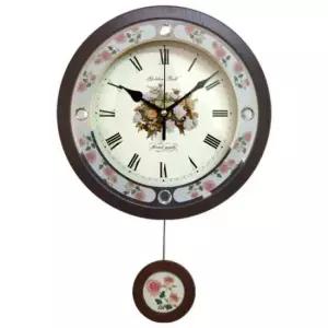 GB1079 무소음 로즈 쥬얼리 로마숫자 추 벽시계 25cm 무소음 벽시계 양면시계 인테리어소품 집들이선물