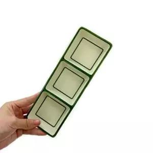 [조르지오]오브제 SR84TN43 접시 멜라민 21.5cm 그릇 찬기 나눔 접시 3칸 개인접시 멜라민식기 반찬접시