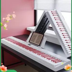 접이식 피아노 핑크 휴대용 전자 키보드 88건반 악기 입문용