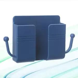 벽걸이 리모컨 휴대폰 거치대 정리함 무타공 수납걸이 (WFKBLS4)