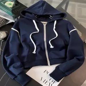 고품질 여자 다크네이비 투웨이지퍼 후드집업 츄리닝세트 (WFKBXSH)