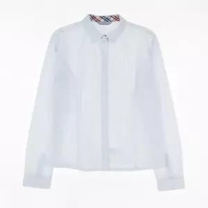 [하프클럽/]지앤제이 얇은줄 스트라이프 동복 블라우스 교복