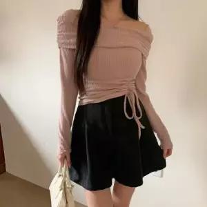 원핀턱 반바지 밴딩 여자슬랙스 배히매 팬츠 치 (WFKC1HV)