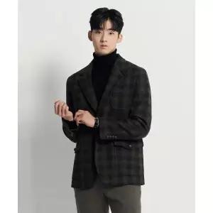 매장정품 빈폴 BEANPOLE MEN 해리스 트위드 옴브레 체크 자켓 재킷 그린 BC5911C13M 189929