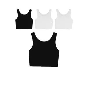 다양한 하의와 코디 할 수 있는 여성 크롭 나시 X 4벌데일리 데일리티 패션티 조깅용티 런닝용티 여름티 사