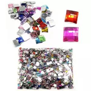 큐빅보석비즈 장식 단면 대용량 사각 8mm 10mm만들기쇼품 만들기 공예소 미술세트 만들기용