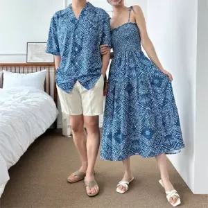 비치웨어 커플 밀로 썸머룩 남녀 (WFKEO9V)