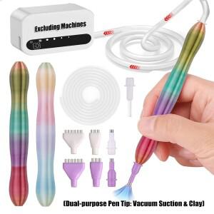 진공 다이아몬드 페인팅 펜 교체 액세서리 세트 (실리콘 호스 및 팁 3개 포함) 대부분의 아트 펜과 호환 가
