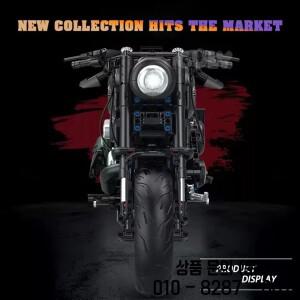 1:5 기술 도시 검은 오토바이 빌딩  하이테크 기관차 자전거 모델 벽돌 장난감 14세 이상 선물 MOC