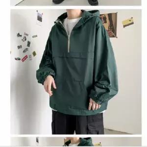 남성바람막이점퍼 캐주얼점퍼 바람막이 아노락점퍼 오버핏 후드자켓 아웃도어 간절기