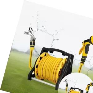 고무호스 다목적 호스 릴 원예 마당 청소 농업 10단 물분사 30M