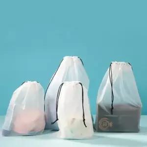 (사이즈 S)여행용 방수파우치 복주머니 조리개 PE 수영장 물놀이 목욕탕 가방