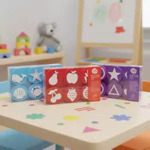 리틀호안미로 미로스템프 도장 찍기놀이 스탬프 모양 물감놀이 유아미술 어린이 놀이교구