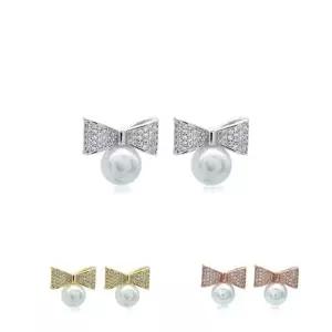 [다잇템] 여자 실버침 골져스 큐빅 클래식 진주 귀걸이