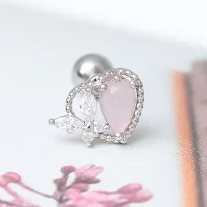 [라울스톤] 베이비 하트 나비 써지컬 스틸 패션 피어싱