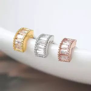 [라울스톤] 바케트컷 커브 스틱 써지컬 스틸 패션 피어싱 3종 택1