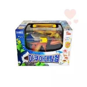 다양한 생명체가 들어있는 남자어린이선물 상어장난감 물고기카드 아기물놀이장난감
