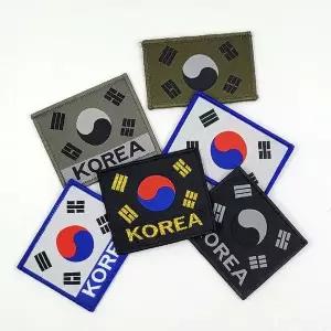 밀리터리 대한민국 태극기 자수 와펜 WFIEUYN