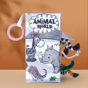 몽테조이 유아용 3D 천 책 아기 장난감 12 개월 학습 부모-자녀 상호 작용 사운드 페이퍼 동물 바다 시리즈