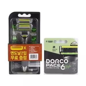 도루코 페이스6 스타일 6중날 면도날 6개입