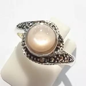 [블루케이] A급미니 자개 원석 반지 210710-03n