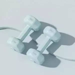 육각 덤벨 소형 아령 1kg 2개 블루 덤벨 아령 육각 덤벨 블루 덤벨 1킬로그램 덤벨 운동 기구 2개 세트