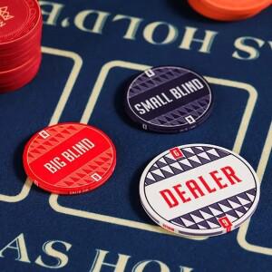 세라믹 포커 칩 텍사스 포커 작은 블라인드 대형 블라인드 원형 은행원 동전 세트 양면 동전 버튼 게임 액