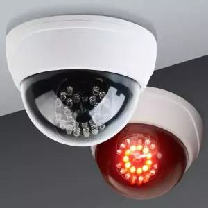 모형CCTV LED라이트 건전지형 돔형 가짜CCTV 방범용 방범카메라