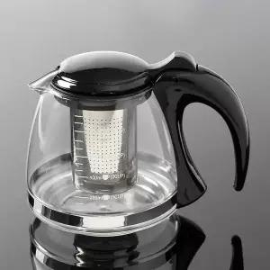 유리 차포트 티팟 주전자 블랙퀸