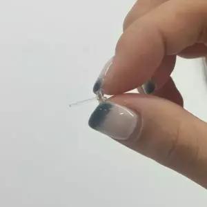 투명 실리콘 피어싱 귀걸이 클로버 10P