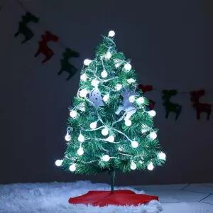 50구 XDC646O0 투명선 앵두 백색 지니전구 5m 점멸