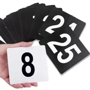 숫자카드 TXY943J7 25매 플라스틱 번호판 숫자판 DD-12725