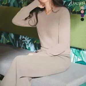 루시앙 여성 S/S 실크혼방 V넥 니트 4종 택1