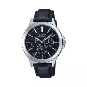 [신세계라이브쇼핑]카시오 MTP-V300L-1A 라운드 남성 가죽 아날로그 시계